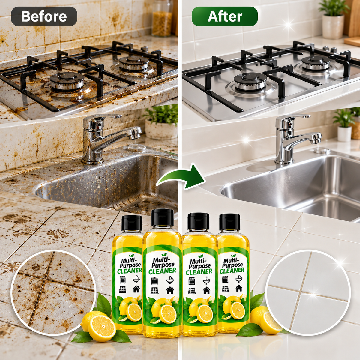 Powerful Multifunctional Cleaner (Pack of 4)
